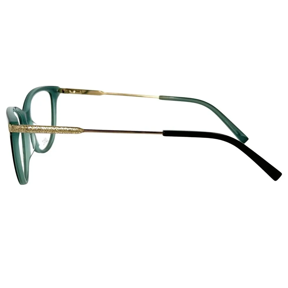 Jones New York VJON788 Womens Plastic Eyeglass Frame 56-16 Teal Extended Fit